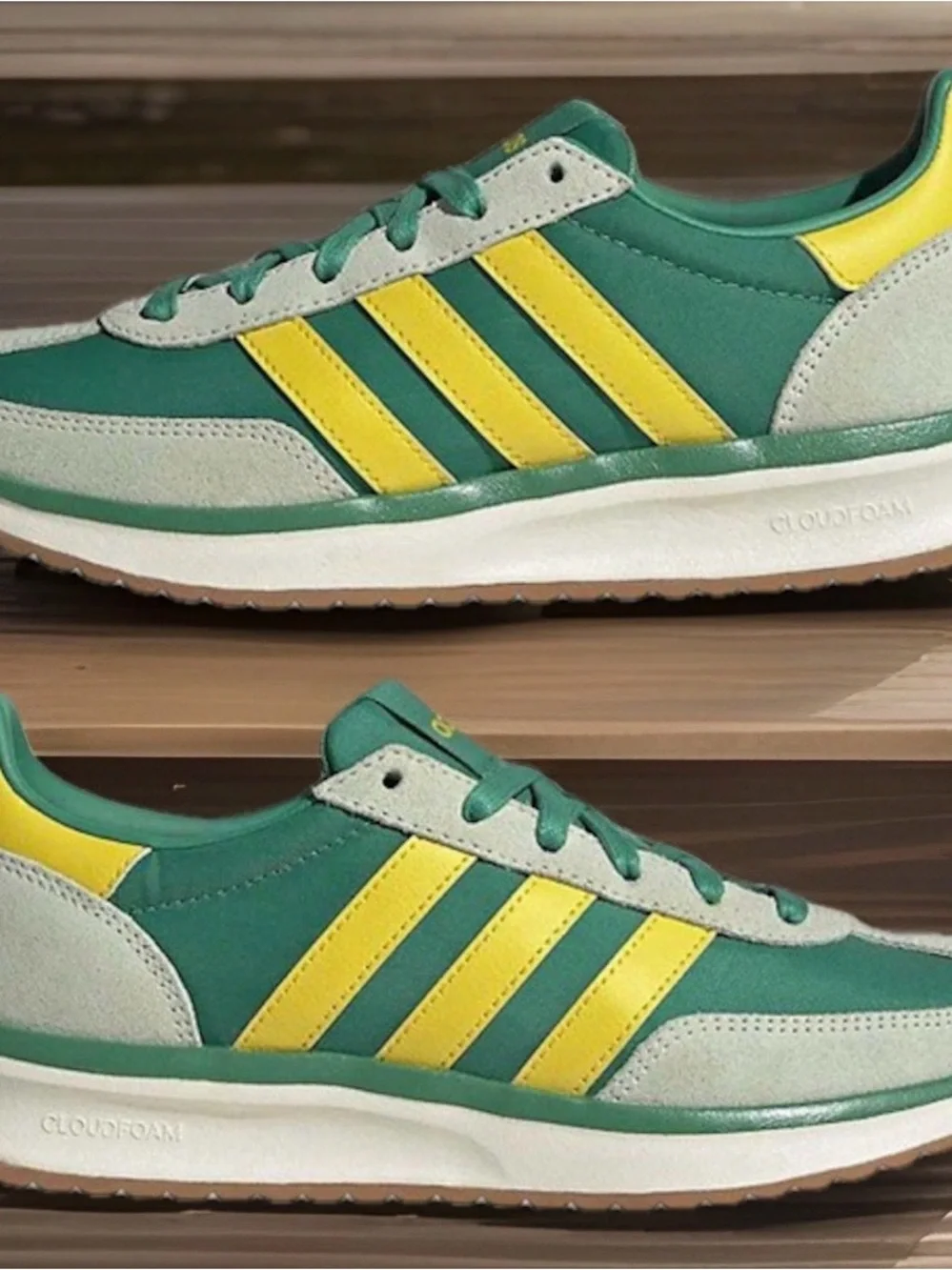 Adidas Women’s Green and Yellow Retro Low-Top Sneaker Size 8 New In Box